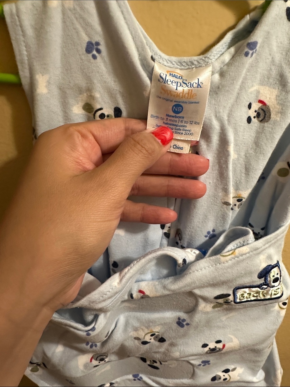 Halo Light Blue Puppy Print Sleep Sack Pajamas - Picture 2 of 2